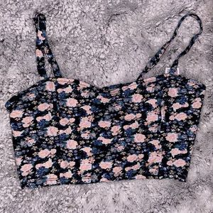 Garage Floral Bralette with cut outs